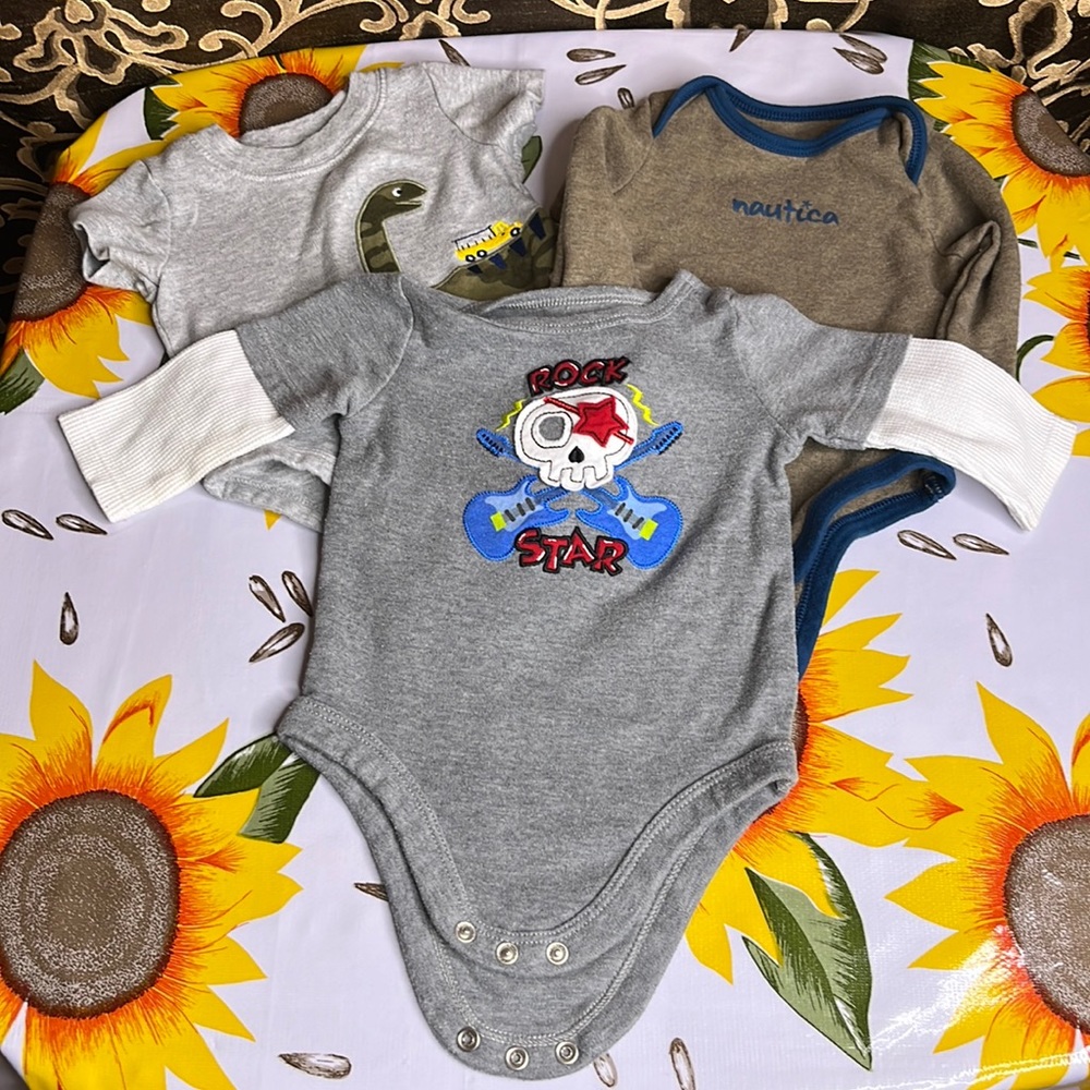Baby Bodysuits Lot of 3 Size 3M